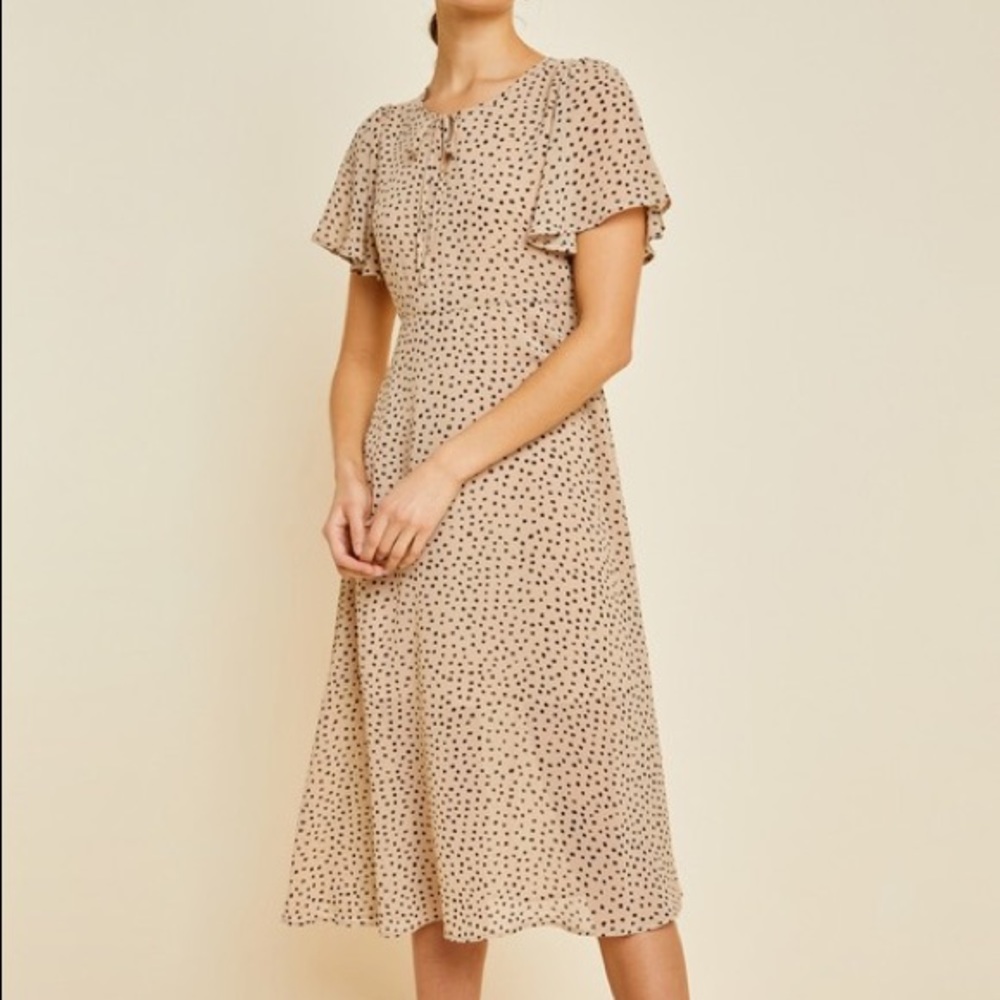 Dotted Midi Dress